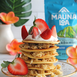 Image for Strawberry Macadamia Crunch Mochi Pancakes