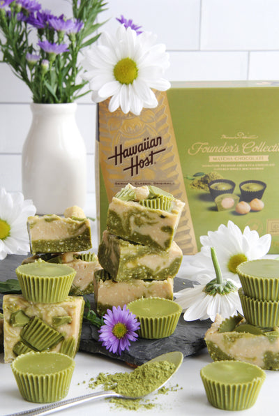 Matcha Honey Swirl Freezer Fudge