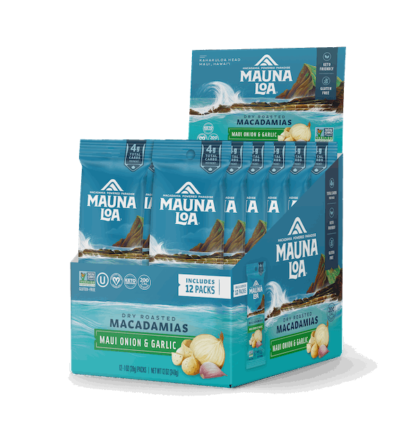 Flavored Macadamias - Maui Onion & Garlic Snack Macs - Hawaiian Host X Mauna Loa Gallery Fullscreen Image