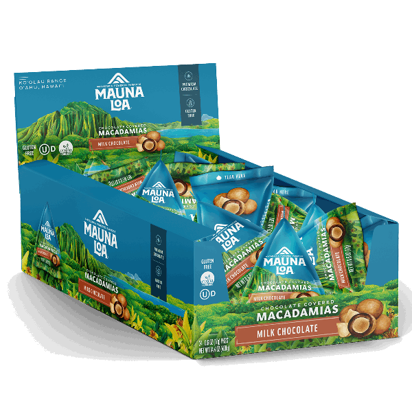 Chocolate Covered Macadamias - Milk Chocolate Mini Mauna - Hawaiian Host X Mauna Loa Gallery Fullscreen Image