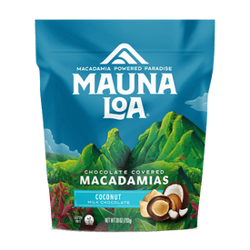 Chocolate Covered Macadamias - Milk Chocolate Coconut Large Bag