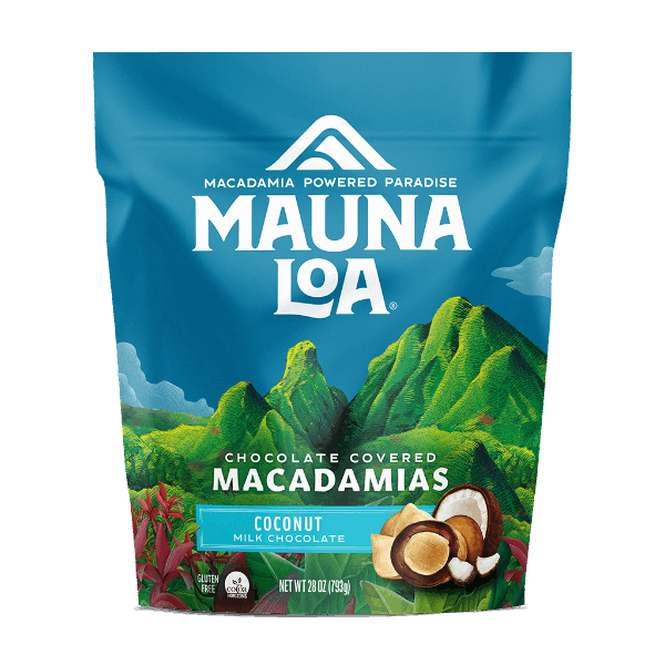 Chocolate Covered Macadamias - Milk Chocolate Coconut Large Bag - Hawaiian Host X Mauna Loa Gallery Fullscreen Image