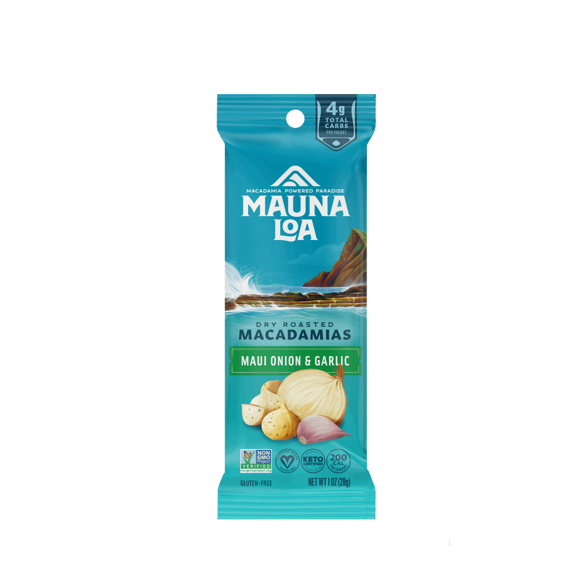 Flavored Macadamias - Maui Onion & Garlic Snack Macs - Hawaiian Host X Mauna Loa Gallery Fullscreen Image