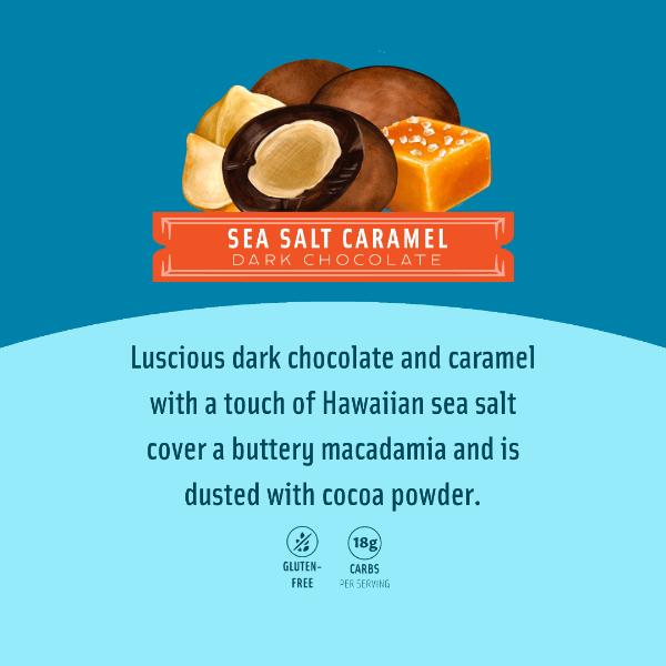 Chocolate Covered Macadamias - Dark Sea Salt Caramel Small Bag - Hawaiian Host X Mauna Loa Gallery Fullscreen Image