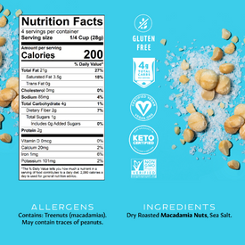 Flavored Macadamias - Sea Salt Small Bag
