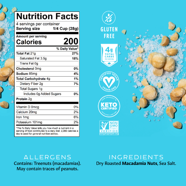 Flavored Macadamias - Sea Salt Small Bag Gallery Fullscreen Image