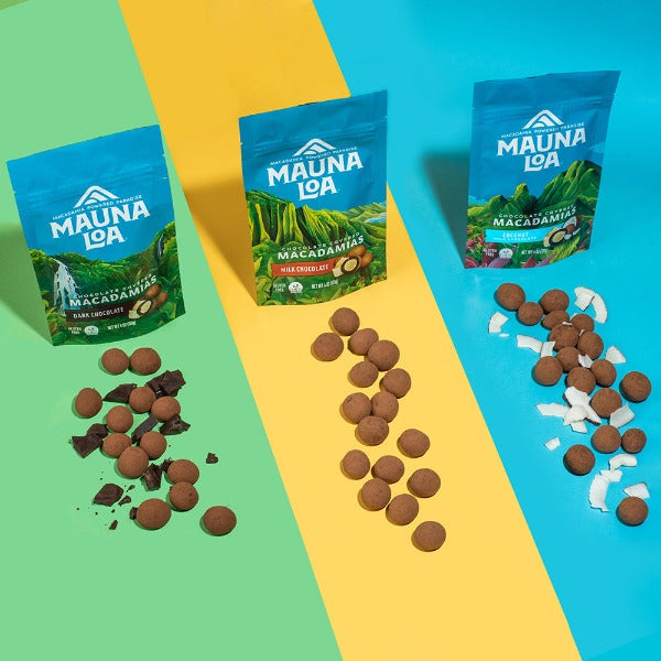 Chocolate Covered Macadamias - Milk Chocolate Coconut Medium Bag - Hawaiian Host X Mauna Loa Gallery Fullscreen Image