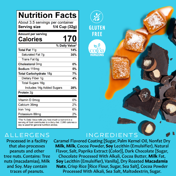 Chocolate Covered Macadamias - Dark Sea Salt Caramel Small Bag Gallery Fullscreen Image